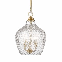 Golden 1088-3P MBG-CLR - Golden Lighting Adeline 3-light Pendant in Modern Brushed Gold